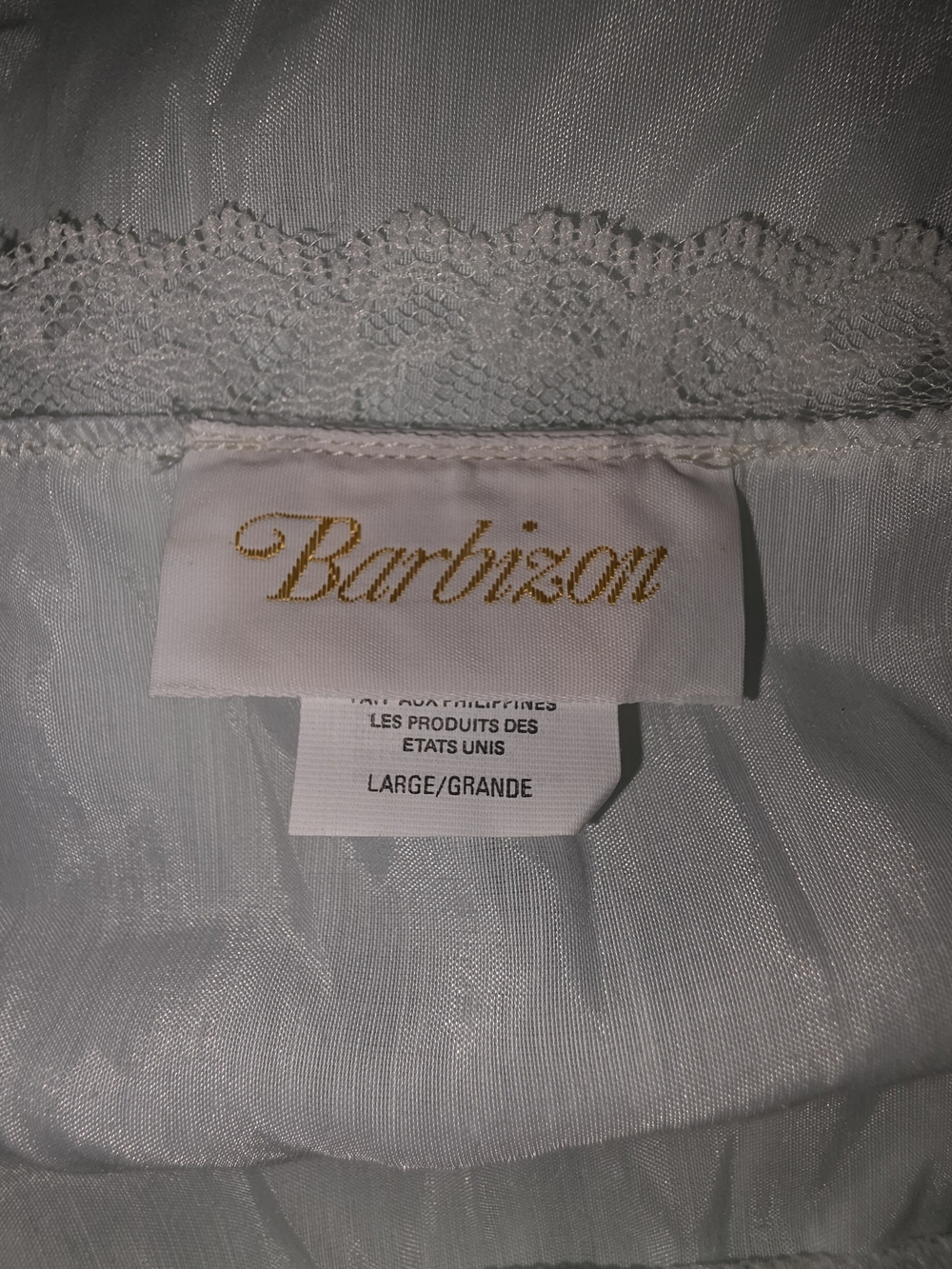 Vintage Barbizon 60's'70's Soft Blue Lace-Trim Long Nightgown * Feminine Chemise - Picture 9 of 16